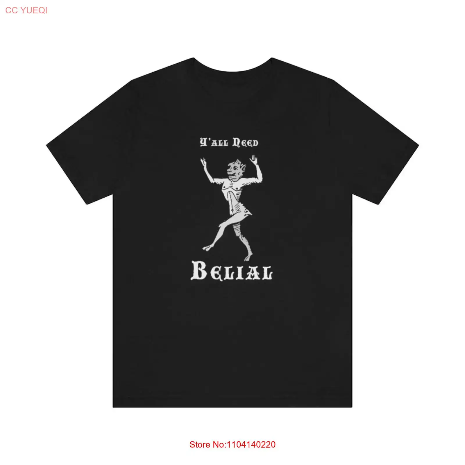Vintage Fashion Knitwear - Koszulka Yall Need Belial BW, vintage,