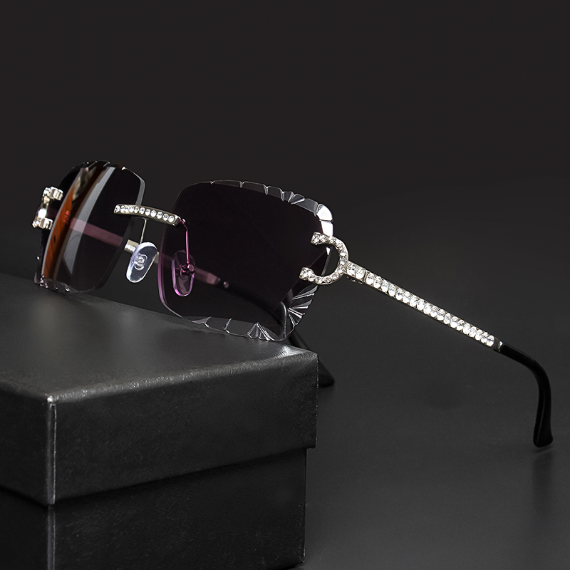 Vintage Fashion Streetwear - Modne kwadratowe okulary przeciwsłoneczne bez oprawek,