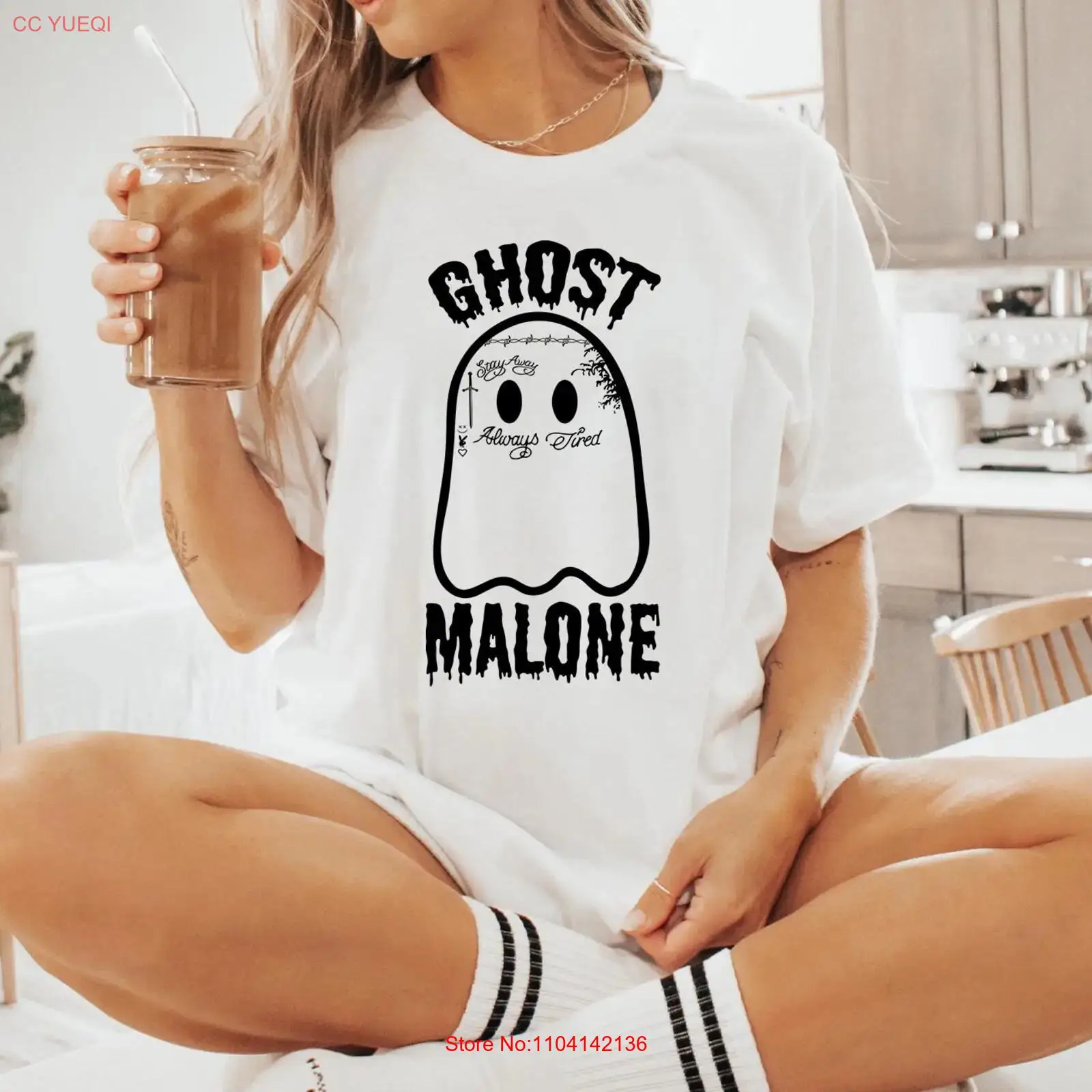 Koszulka Ghost Malone, zabawna – Vintage Vibes Fashion recenzja i cena