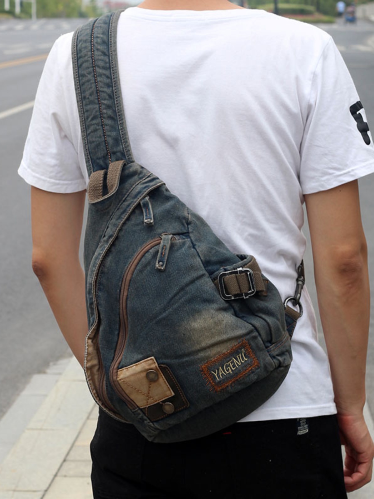 Retro Denimowa Torba Crossbody – Retro Vintage Korean Fashion recenzja i cena