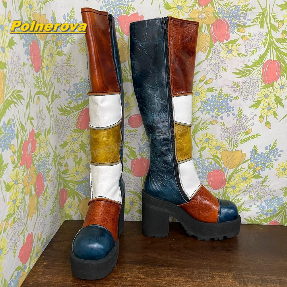 Damskie retro botki za kolano  – Vintage Fashion Streetwear recenzja i cena