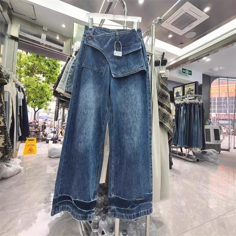 Damskie luźne spodnie z szerok – Retro Vintage Korean Fashion recenzja i cena