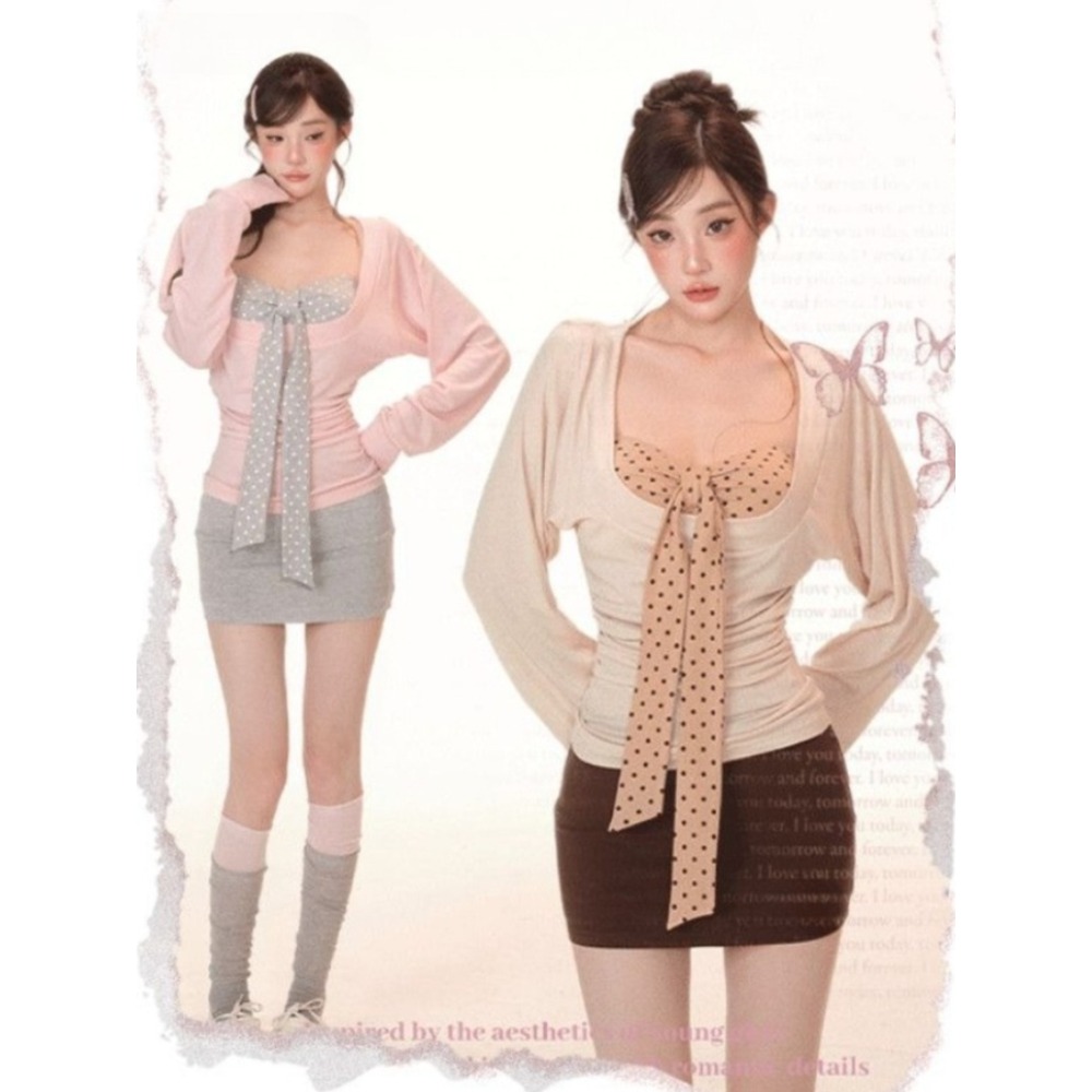 Komplety bluz w stylu vintage  – Retro Vintage Korean Fashion recenzja i cena