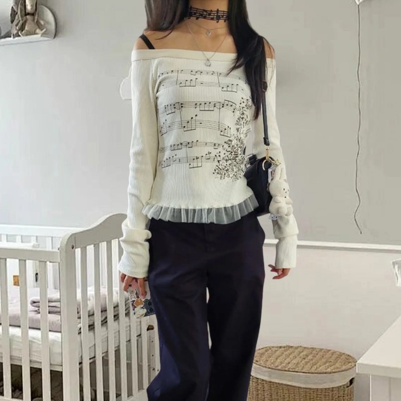Jesienne koszulki damskie w st – Retro Vintage Korean Fashion recenzja i cena