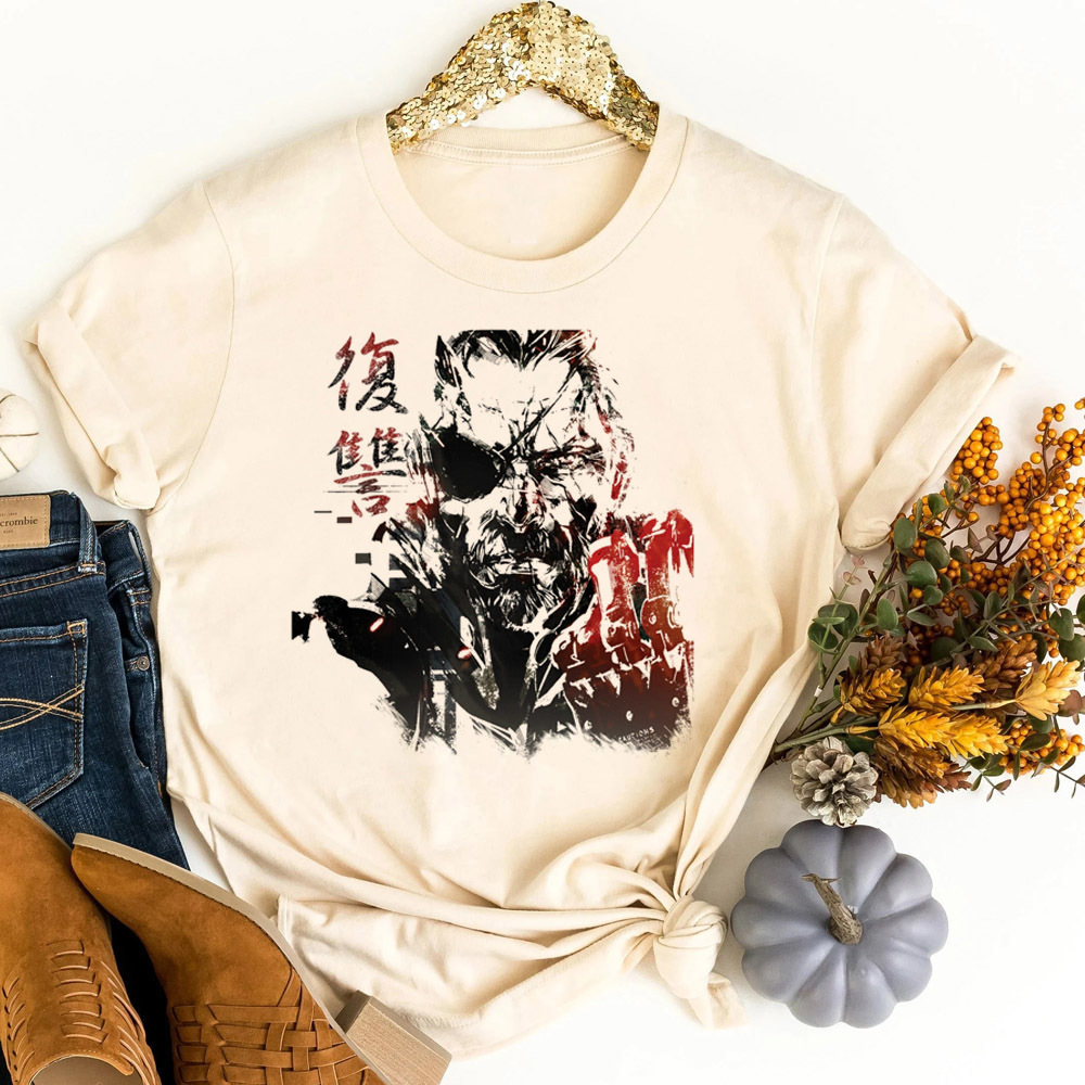 Koszulka Metal Gear Solid, mło – Retro Vintage Korean Fashion recenzja i cena