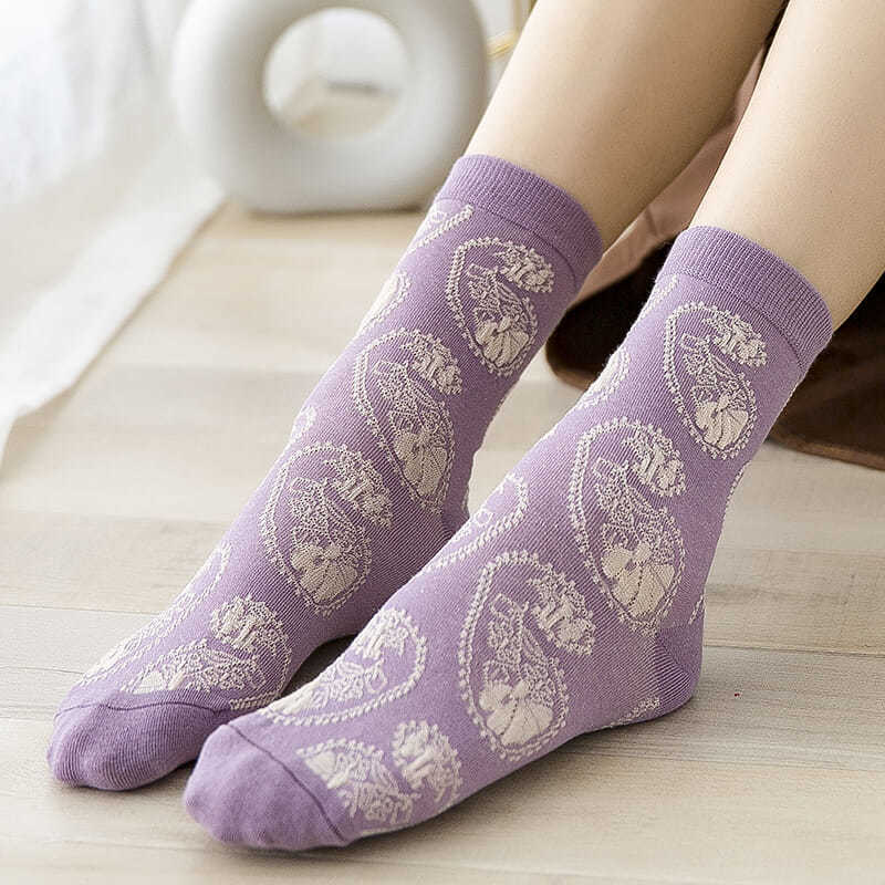 Moda Fioletowy Kwiatowy Haft D – Retro Vintage Korean Fashion recenzja i cena