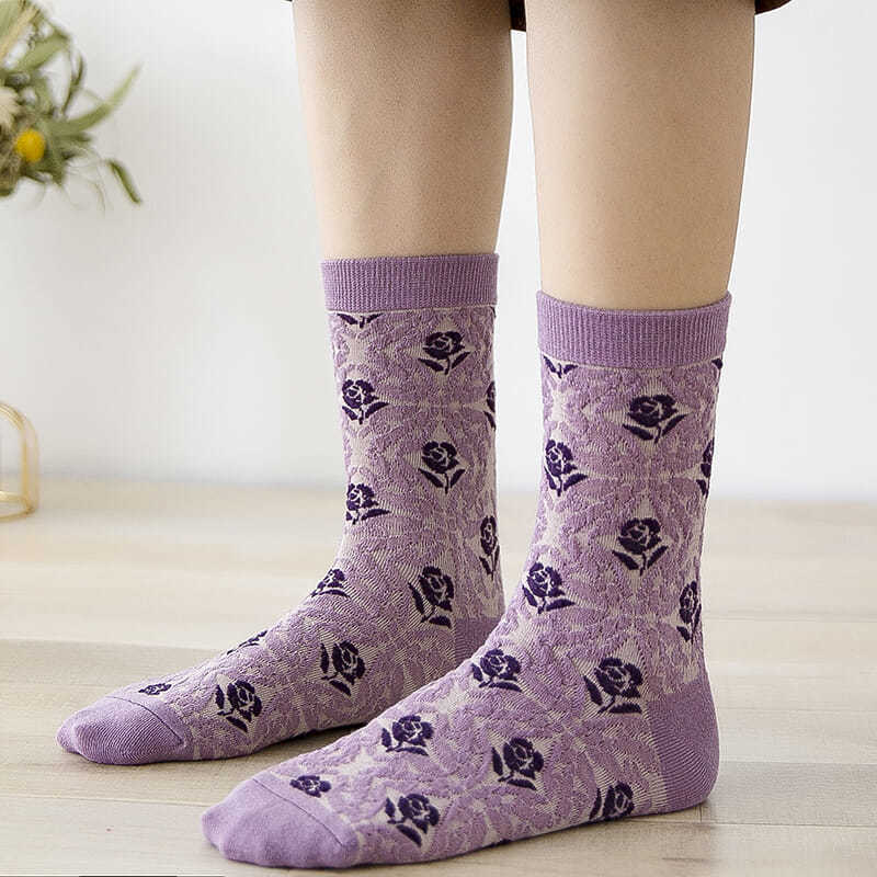 Moda Fioletowy Kwiatowy Haft D – Retro Vintage Korean Fashion recenzja i cena