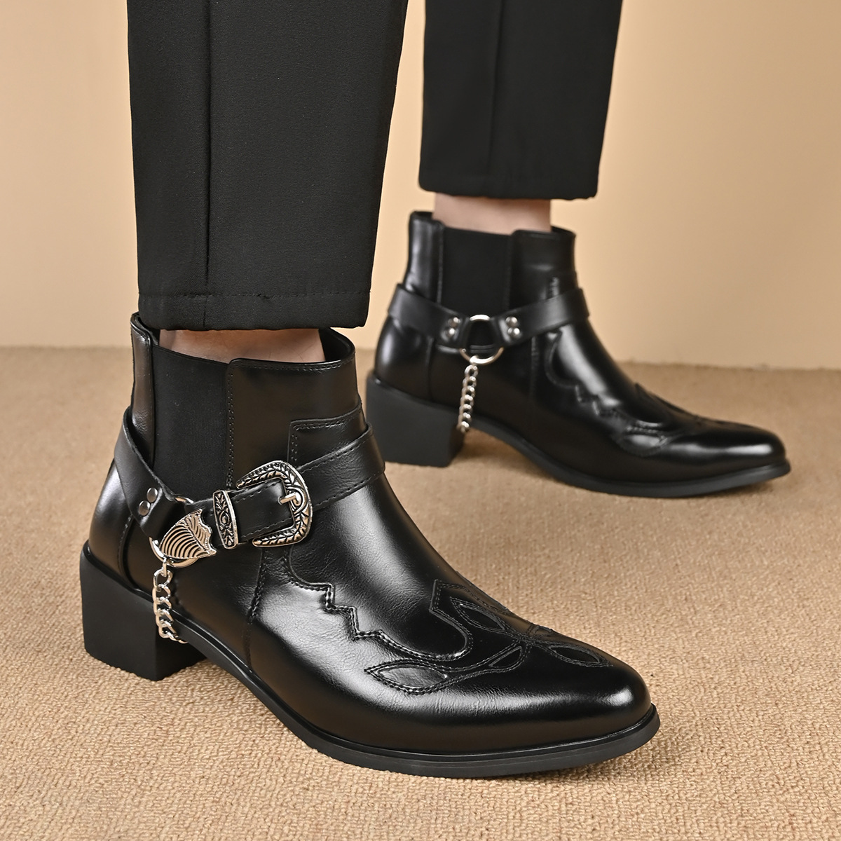 Moda 2026 Męskie buty kowbojsk – Vintage Fashion Streetwear recenzja i cena